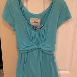 Abercrombie & Fitch Turquoise Short Sleeve Top